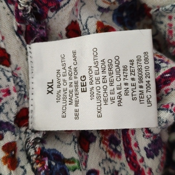 BILA Sleeveless Paisley Print Maxi Dress Size XXL - Picture 5 of 5